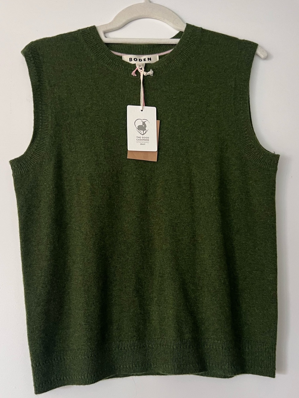 Boden Eva Cashmere Crewneck Sweater Vest